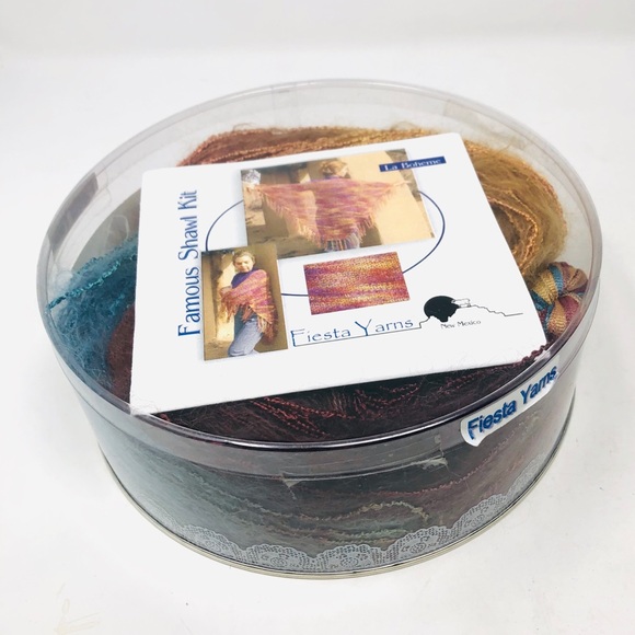 FIESTA YARNS knitting 🧶 yarn 🧶 shawl kit NWOT